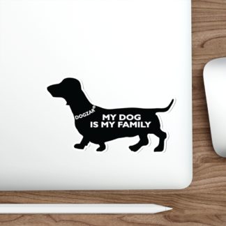 DOGZAR® My Dog is My Family Vinyl Sticker - Dachshund