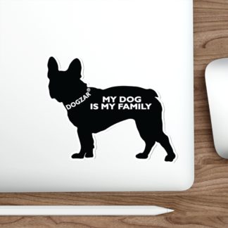 DOGZAR® My Dog is My Family Vinyl Sticker - French Bulldog