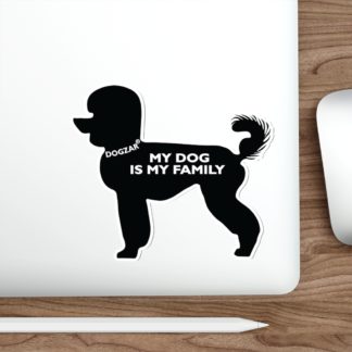 DOGZAR® My DOG is My Family Vinyl Sticker - Poodle (Modern Cut)