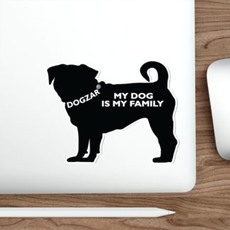 DOGZAR® My DOG is My Family Vinyl Sticker - Pug
