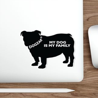 DOGZAR® My DOG is My Family Vinyl Sticker - English Bulldog